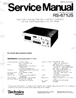 Technics - RS-671-US - Service manual 